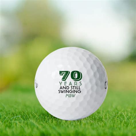 Funny Golf Balls 70th Birthday Party Monogrammed Zazzle