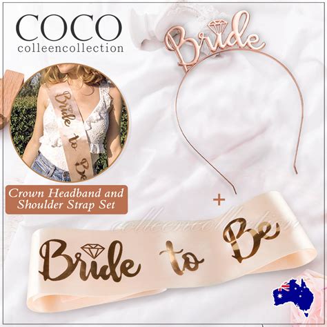 One Set Bride To Be Sash And Tiara Crown Bridal Shower Hen Night Party