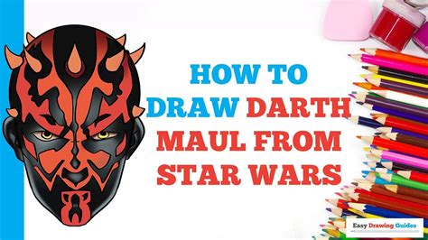 How To Draw Darth Maul Fro Star Wars In A Few Easy Steps Drawing