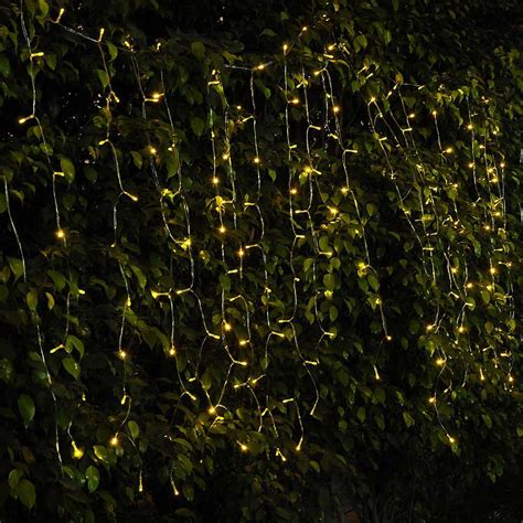 100 Led Solar Powered String Curtain Light Lamp Fairy Outdoor Garden