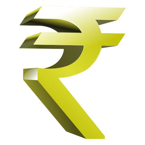 Indian Currency Symbol In Golden Color Vector Clip Art Free Svg