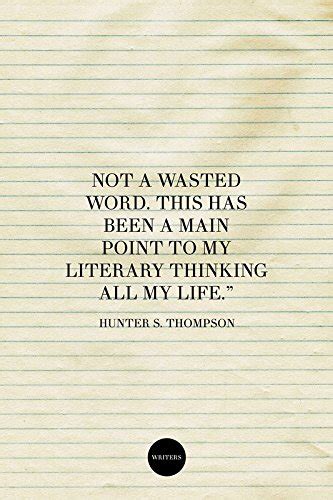 Postergully Wasted Word Quote Hunter Thopson Writers Wall Art Poster X Inch Amazon In