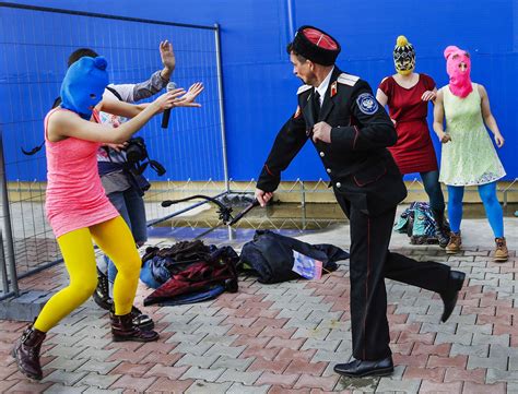 Cossack Militia Attack Pussy Riot Members In Sochi