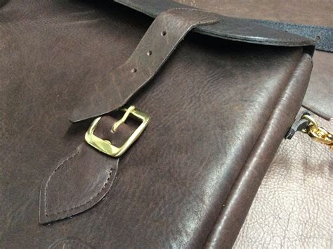 Leather Attache Case Shoulder Strap Mens Buffalo Billfold Company