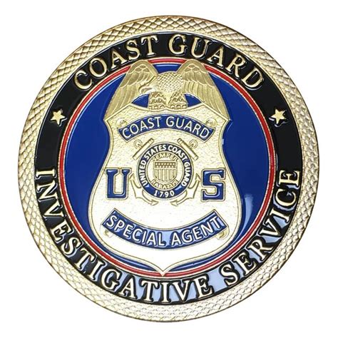 Coast Guard Investigative Service Cgis Gold Plated With Plastic Case