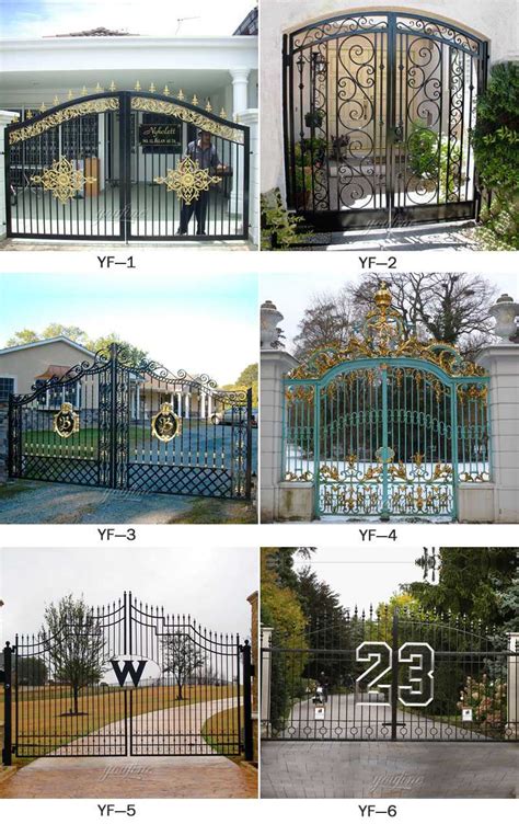 Clean lines, basic colour and efficient functionalities are evident in the design. large black simple double open wrought iron driveway gate ...