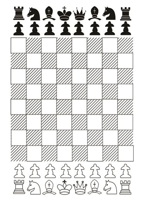 Printable Chess Pieces Template Free Printable Templates