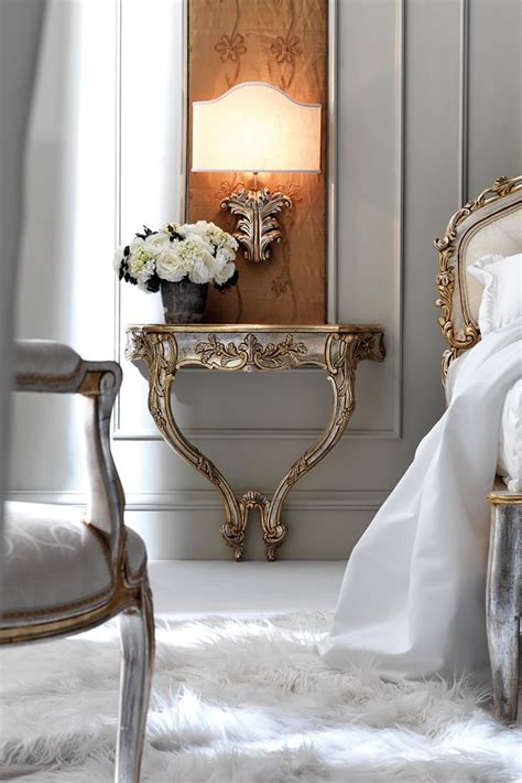 Same day delivery 7 days a week £3.95, or fast store collection. Italian Silver Leaf Rococo Wall Mounted Bedside Table ...