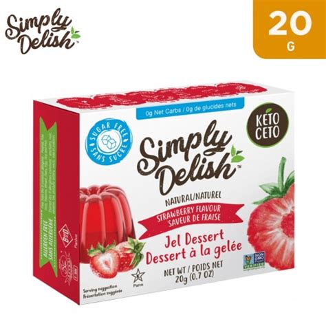 buy simply delish keto sugar free natural strawberry flavor jel dessert