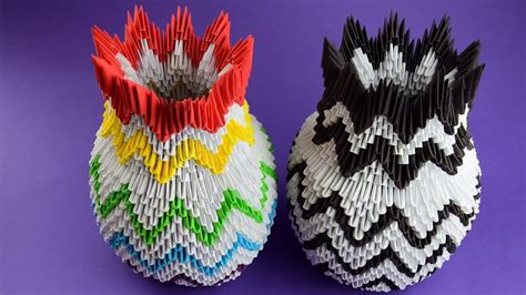 Comment Faire Vase En Papier Origami 3d Tutoriel Bricolage Paper
