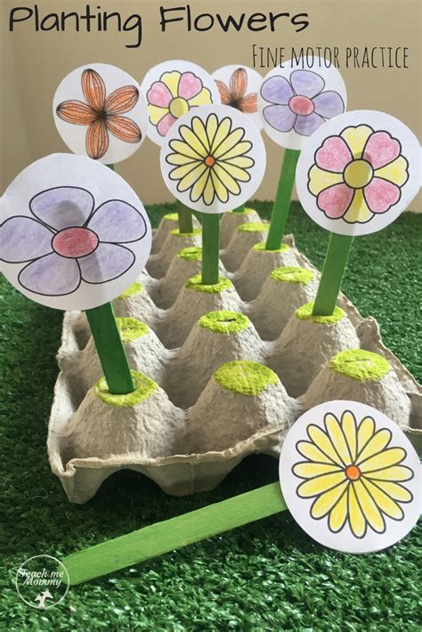 Plant A Flower Garden Fine Motor Practice For Toddlers And More Free