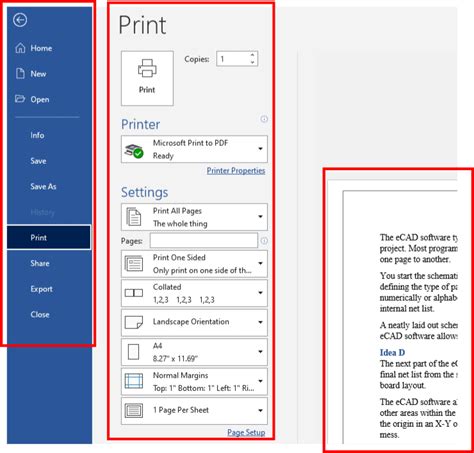 How To Print Ms Word Document Officebeginner