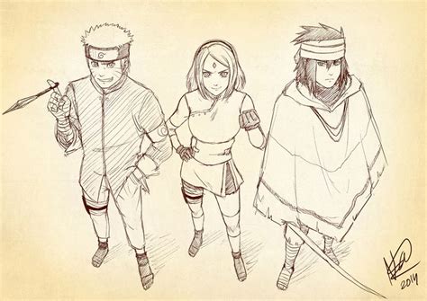 Team 7 Sketch By Kartasmita On Deviantart Naruto The Movie Team 7
