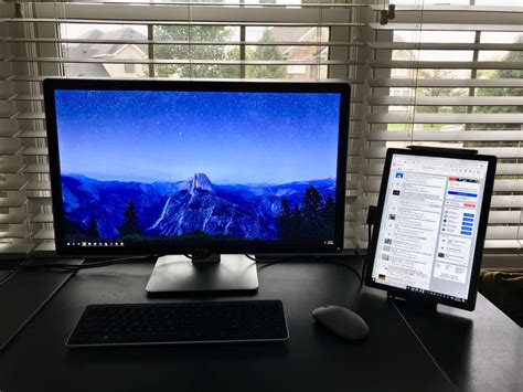 My Base Lessvertical Surface Book 2 Desk Setup Dock Mounted Up Behind