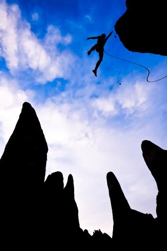 Rock Climber In Danger Stock Photo Download Image Now Istock