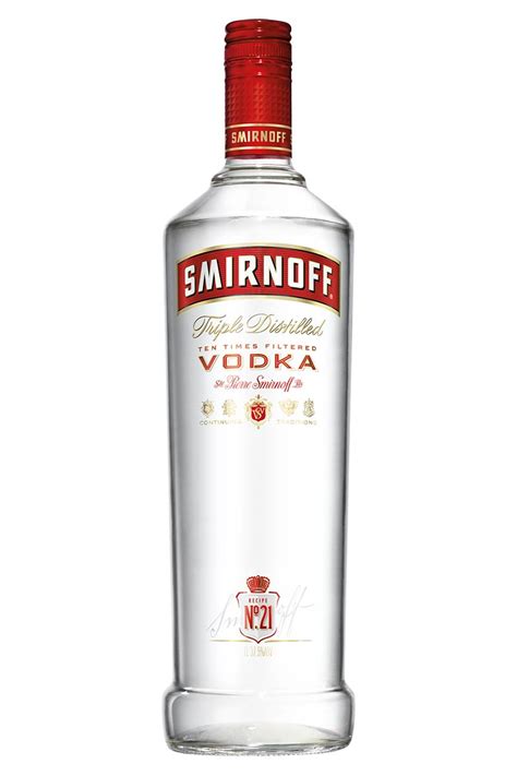 The calorie content is generally the same between different brands of vodka that are that same proof. Smirnoff Red Label Vodka 1 ltr - Co-op
