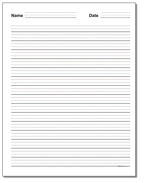 Printable lined letter writing paper. Printable Practice Writing Sheets - Karis.sticken.co | Blank Handwriting Worksheets Printable ...