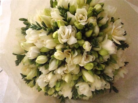 Bridal Scented Bouquet Of Ivory Freesias College Wedding Wedding