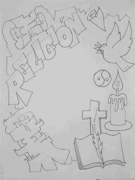 Carátula De Religión Book Cover Art Diy Paper Art Design Book Cover Art