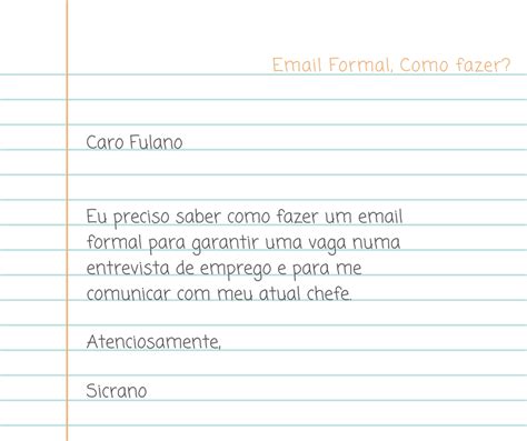 Exemplo De Como Enviar Um Email Formal Novo Exemplo