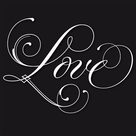 Love In Calligraphy Tattoo Fonts Calligraphy Words Lettering Fonts