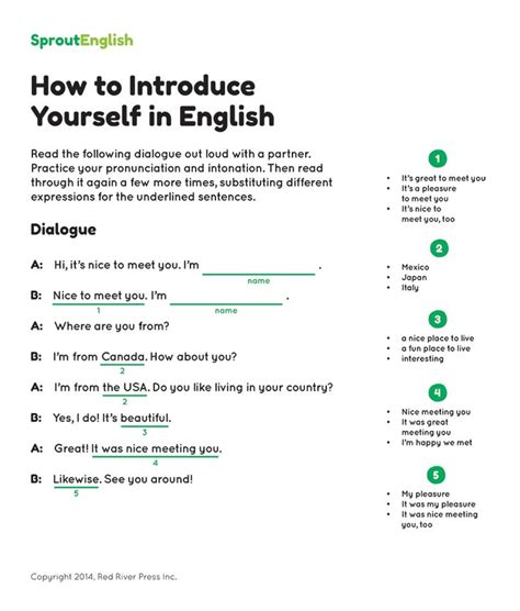 How To Introduce Yourself With Audio And Worksheet English