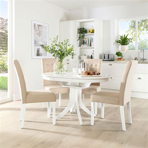 Extendable White Round Dining Table And Chairs Paula Deen Home Linen