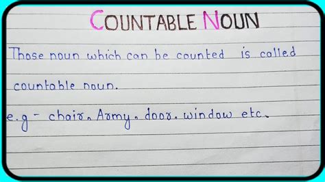 Countable Noun What Is Countable Definition Of Countable Noun Youtube