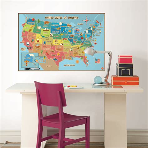 Colorful Dry Erase Map Of The United Statesprovides An Engaging Way For