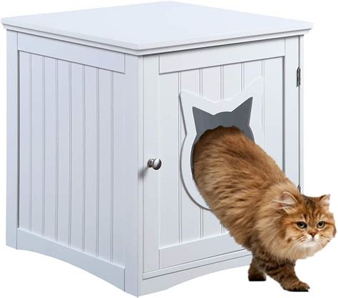 Cat House Side Table Nightstand Pet House Litter Box Furniture Indoor