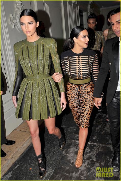 Kim Kardashian And Kendall Jenner Are Beautiful Balmain Babes For Paris Fashion Week Photo
