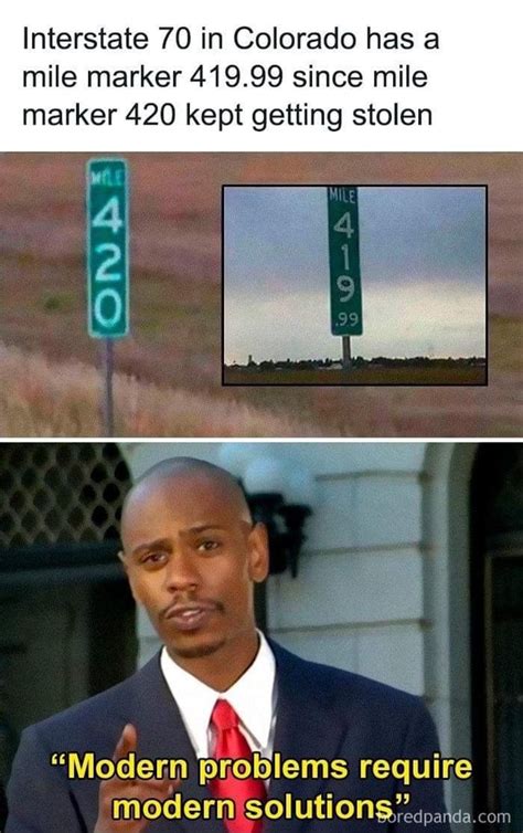 Interstate 70 In Colorado Has A Mile Marker 41999 Since Mile Marker