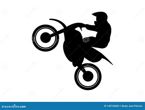 Motociclista Em Um Vetor Da Motocicleta Ilustração Do Vetor