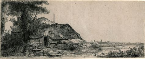 Rembrandt Landscape Etching From The Collection Of The Morgan Library