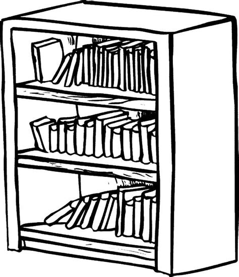 Pin On Bookshelf Coloring Pages