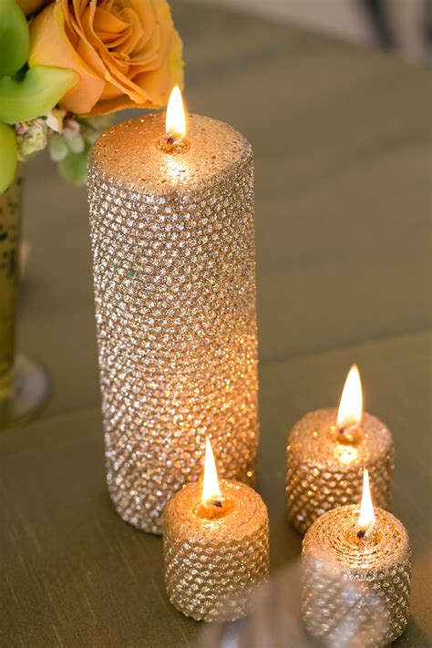 Gold Glitter Candles Create A Romantic Feel Shop On