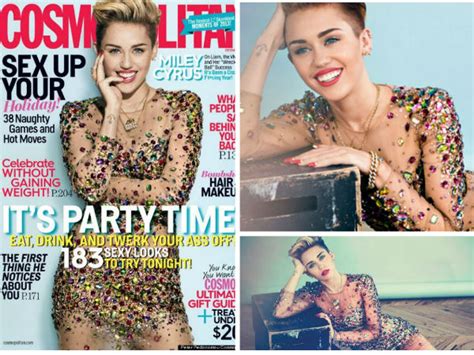 Miley Cyrus On Cosmopolitan Magazine Cover