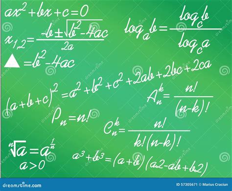 Algebraic Math Formulas Stock Illustration Illustration Of Formulas