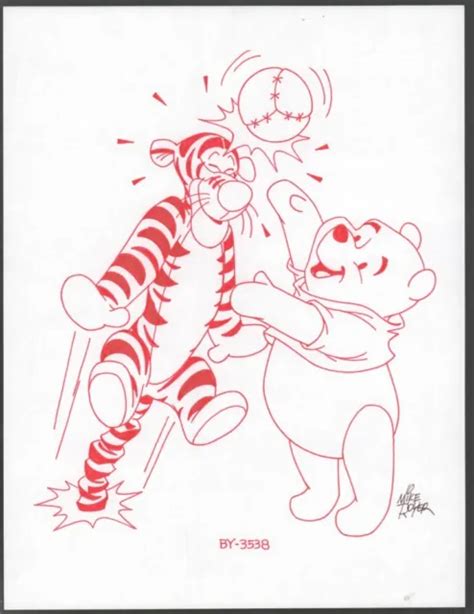 WINNIE THE POOH DISNEY PENCIL Drawing Concept Art Tigger CP 6951 By