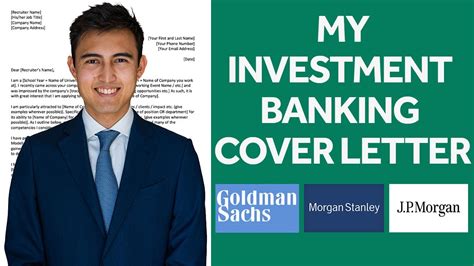 My Successful Investment Banking Cover Letter Free Template Youtube