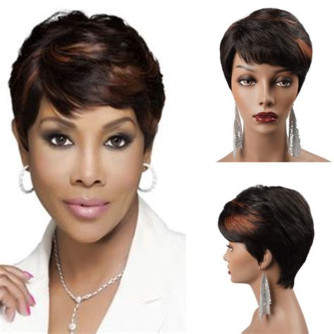 100 human hair pixie wigs for women short highlights wigs with etsy