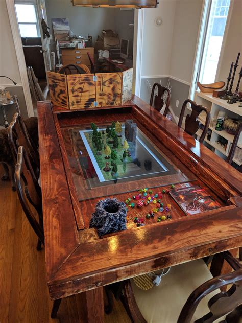 The magic of the internet. My new D&D table in 2020 | Dnd table, Game room tables, Gaming table diy