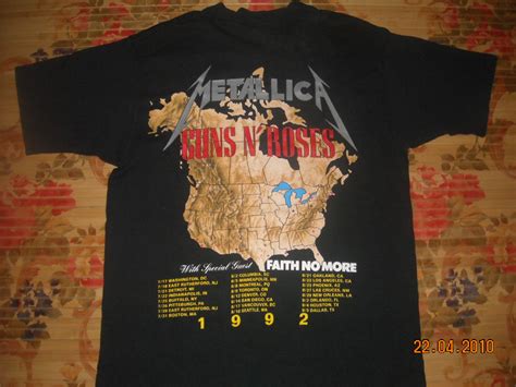 anak liar rocks vintage metallica and guns n roses 1992 tour t shirt sold