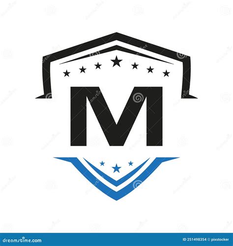 Letter M Automotive Shield Logo Vector Template Transportation Logo