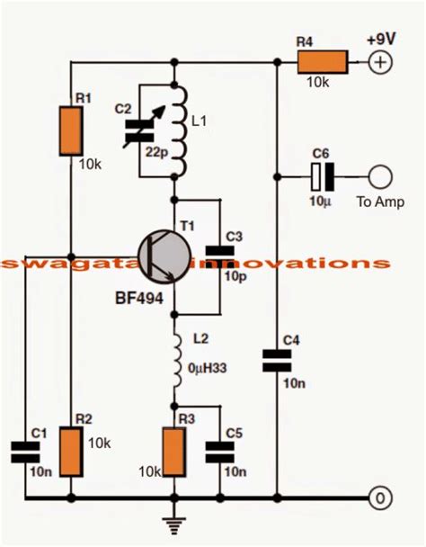 9v Fm Radio Circuit With Output For Amplifier Simple Electronic