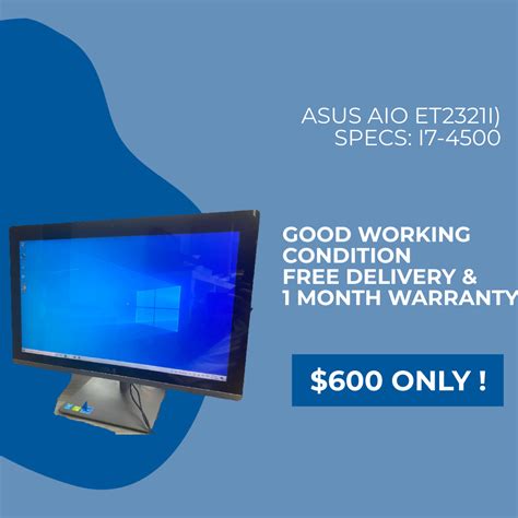 Free Delivery Refurbished Asus Aio Pc Et2321i Werepair Singapore