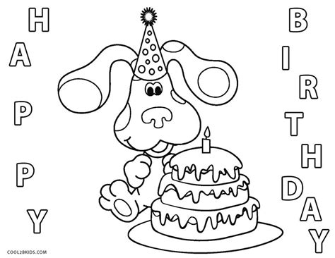 Blues Clues Happy Birthday Coloring Pages Coloring Pages