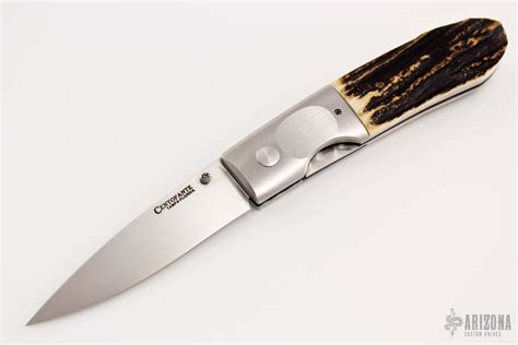Linerlock Folder Stag Arizona Custom Knives