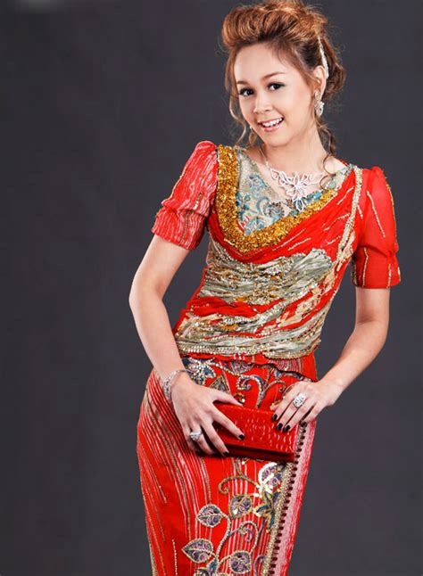 Myanmar Model Girl Nann Thuzar With Burmese Fashion Dress ~ K Star News