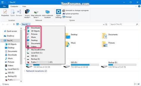 Change Icons Of Folders In This Pc In Windows 10 Tutorials